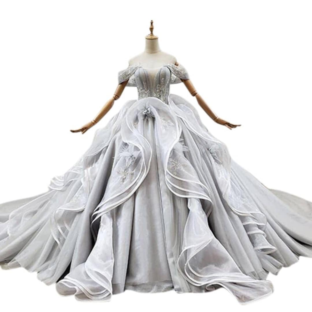 Off The Shoulder Metallic Ball Gown