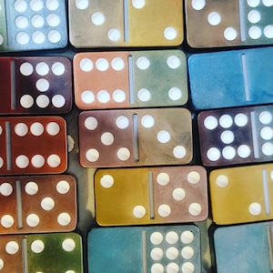 Custom double 12 (with trains) dominos set