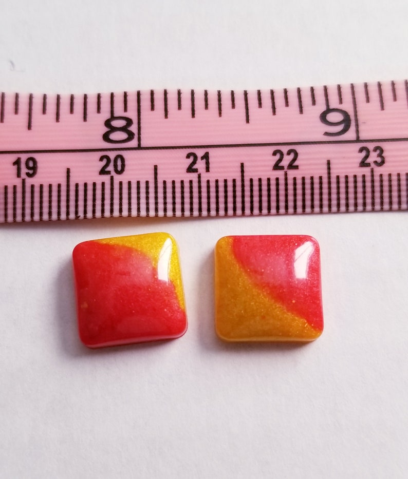 12mm Square cabochons. SETS OF 4 OR 2 image 7