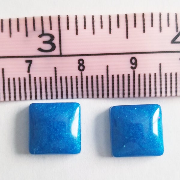 10mm Square cabochons. SETS OF 6, 4 OR 2