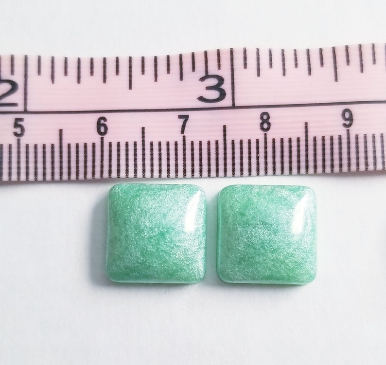 12mm Square cabochons. SETS OF 4 OR 2 image 2