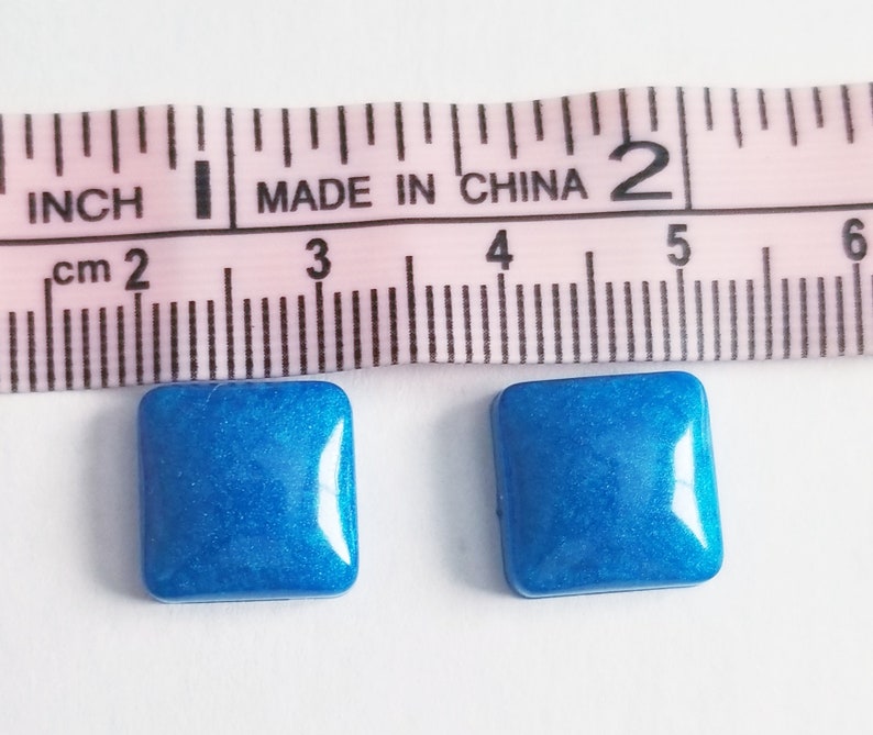 12mm Square cabochons. SETS OF 4 OR 2 image 1