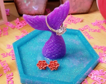 Mermaid tail jewelry tree