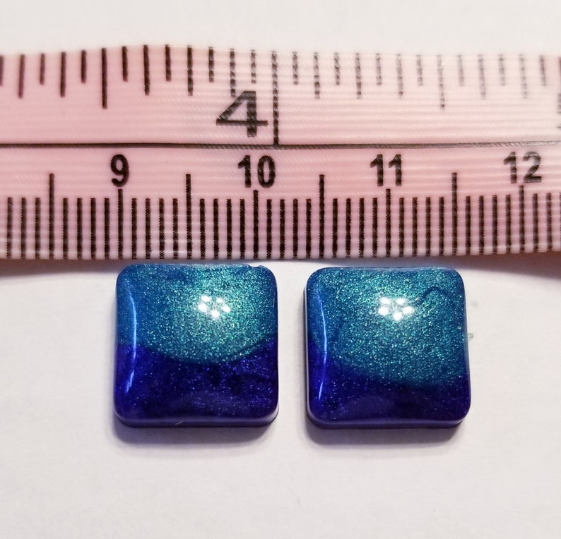 12mm Square cabochons. SETS OF 4 OR 2 image 8