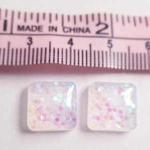 12mm Square cabochons. SETS OF 4 OR 2 image 5