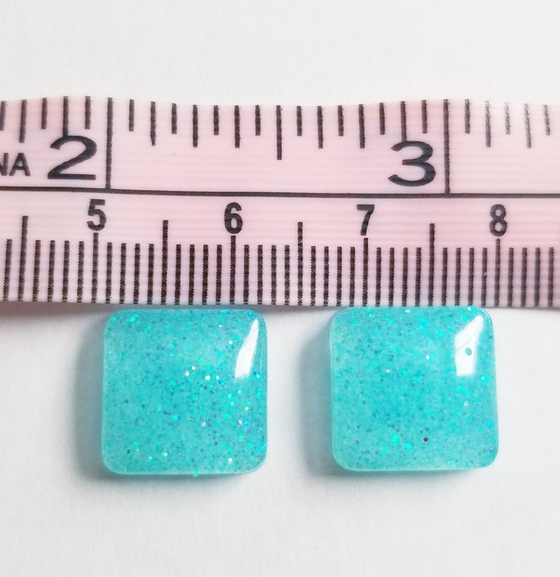 12mm Square cabochons. SETS OF 4 OR 2 image 4