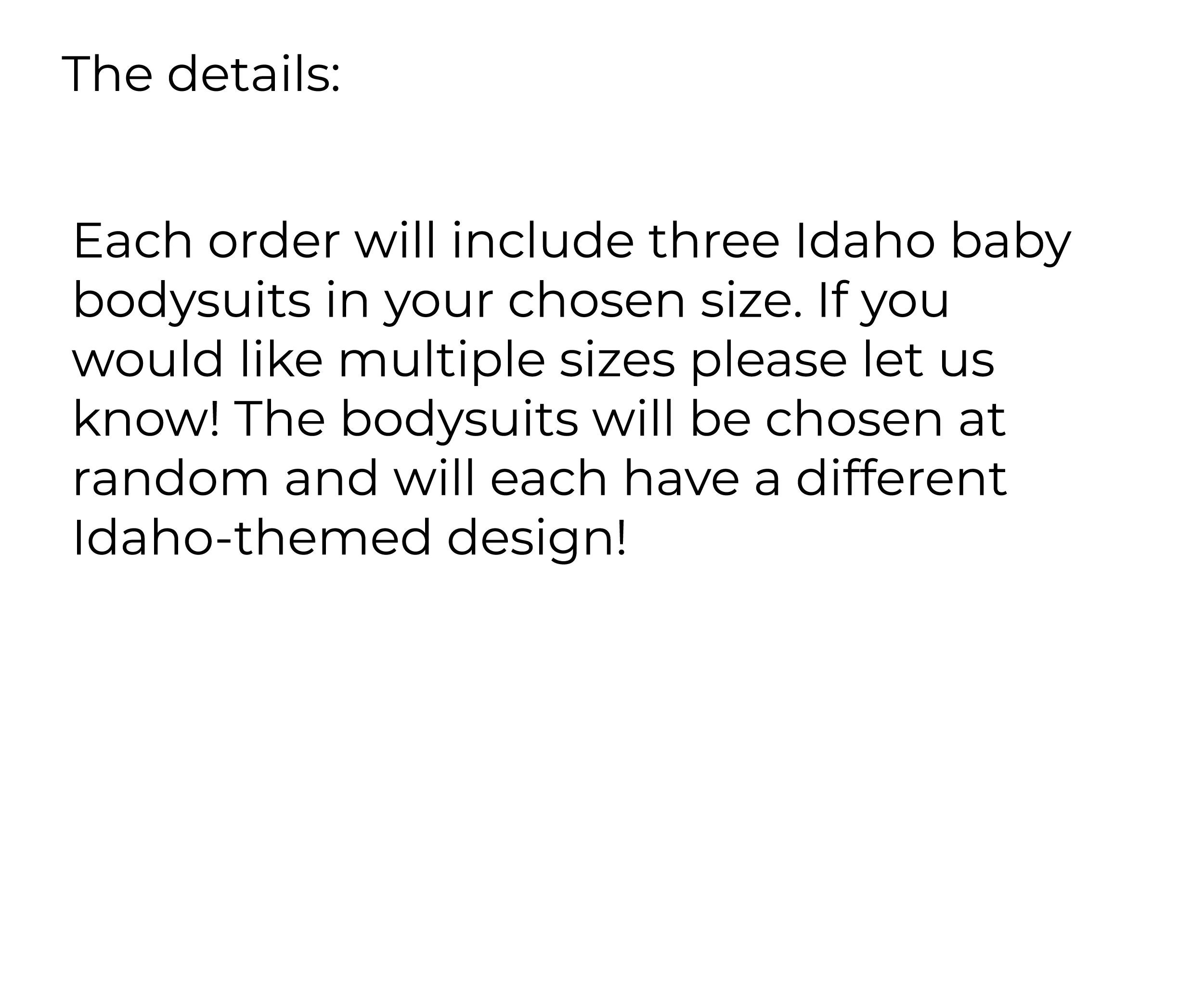 Idaho Baby 3pack Idaho Baby Grab Bag Idaho Baby Clothes Etsy