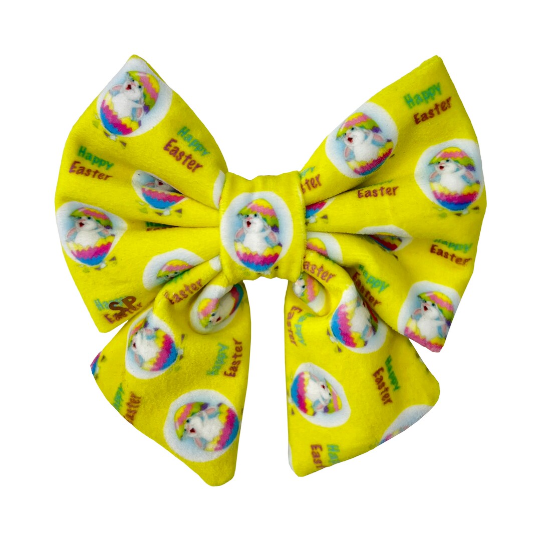 Easter Dog Sailor Bow Tie, Easter Bunny Bow Tie, Yellow Dog Bow Etsy