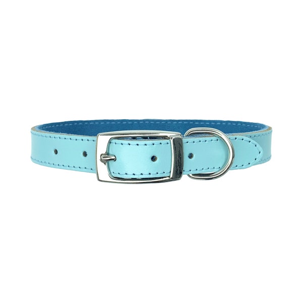 Blaues Hundehalsband, Weiches Hundehalsband aus Leder, robustes Hundehalsband, Robustes Hundehalsband, Großes Hundehalsband, Designer Hundehalsband