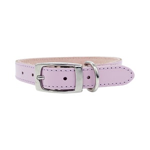 Lilac Dog Collar, Soft Leather Dog Collar, Soft Dog Collar, Durable Dog Collar, Female Dog Collar, Large Dog Collar, Designer Dog Collar