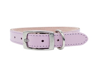 Lilac Dog Collar, Soft Leather Dog Collar, Soft Dog Collar, Durable Dog Collar, Female Dog Collar, Large Dog Collar, Designer Dog Collar