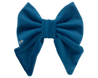 Teal Dog Bow, Teal Sailor Bow, Cute Dog Bow, Wedding, Tuxedo, Collar Bow Tie, Puppy Bow, Teal, Designer Dog Bow