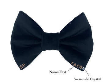 Black Dog Bow Tie, Cute Dog Bow Tie, Wedding, Tuxedo, Collar Bow Tie, Puppy Bow, Black, Designer Dog Bow