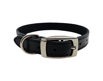 Black Dog Collar, Soft Leather Dog Collar, Soft Dog Collar, Durable Dog Collar, Female Dog Collar, Large Dog Collar, Designer Dog Collar