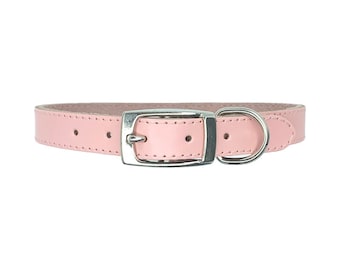 Pink Dog Collar, Soft Leather Dog Collar, Soft Dog Collar, Durable Dog Collar, Female Dog Collar, Large Dog Collar, Designer Dog Collar
