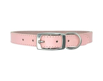 Pink Dog Collar, Soft Leather Dog Collar, Soft Dog Collar, Durable Dog Collar, Female Dog Collar, Large Dog Collar, Designer Dog Collar