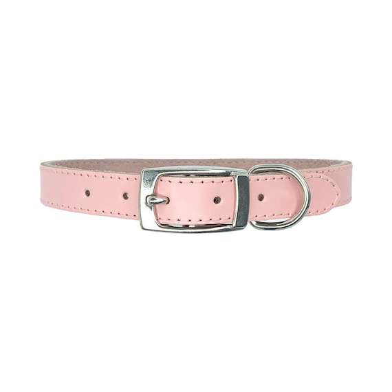 Pink Dog Collar Soft Leather Dog Collar Soft Dog Collar Durable