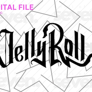 Logotipo de cantante de música country Jelly Roll SVG PNG Archivo de corte digital para calcomanías, camisetas, manualidades y más