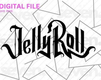 Jelly Roll Country Music Singer Logo SVG PNG Digital Cut File for Concert T Shirts Decals Crafts and more