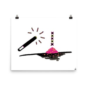 Edgy Makeup Art Poster Face Illustration Indie Alternative Etsy