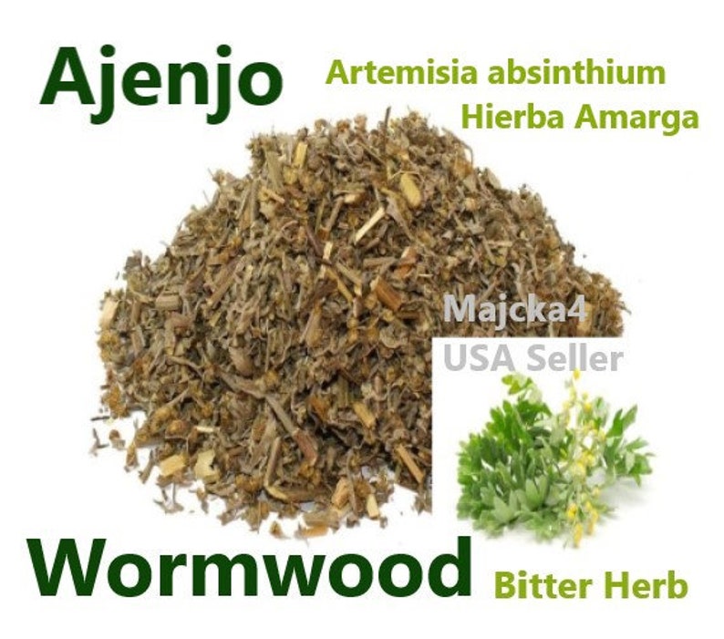 Ajenjo Amargo Wormwood Bitter 1/2 oz 4 oz Artemiza Adsinthium WHOLESALE herbal Hierbas por MAYOREO image 1