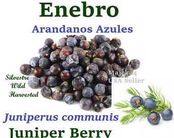 Enebro Entero 4 oz Hierbas Juniper berries Whole Juniperus communis Herbal teas