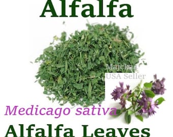 Alfalfa Hierba Medicago sativa Hojas Alfalfa Leaves Kerbs 4 oz 1 LB 3 LBS 10 LBS