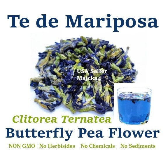 Te de Mariposa Te Azul Butterfly pea flower tea Blue Tea