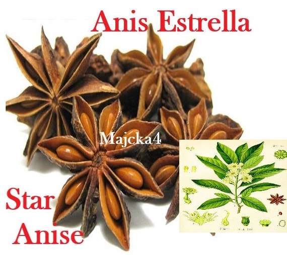Anis Estrella Flor de Anis 1/2 oz 3 oz Star Anise Illicium verum Aniz de  Estrella