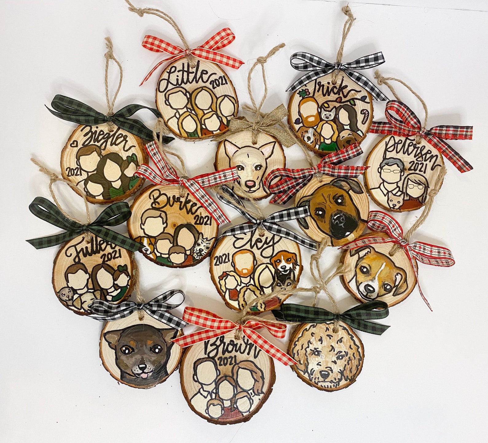 Custom Family Ornaments Etsy