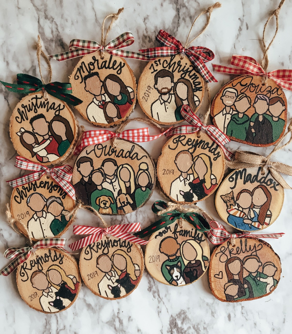 Custom Family Ornaments Etsy