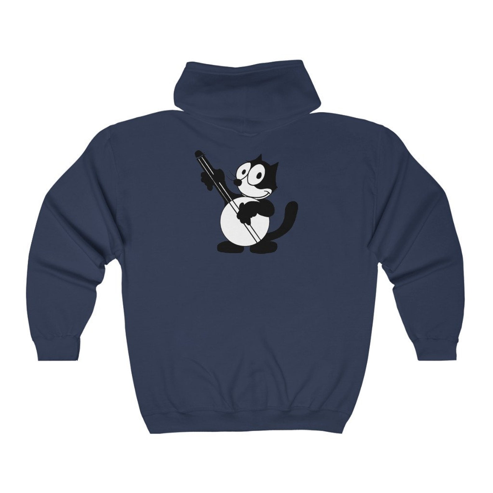 Felix The Cat Banjo HOODIE Unisex Heavy Blend Full Zip Hooded Etsy