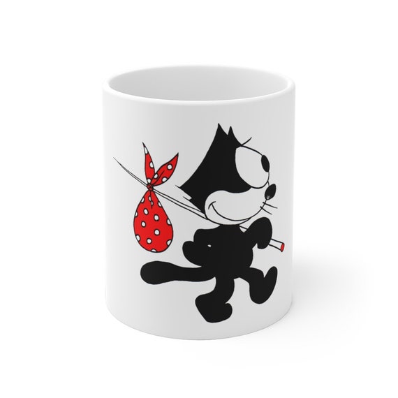 New Felix The Cat Black /& White Face Ceramic Coffee Tea Mug 11 oz