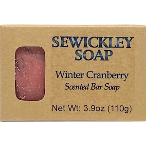 Winter Cranberry Scented Bar Soap
