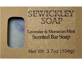 Lavender & Moroccan Mint Scented Bar Soap