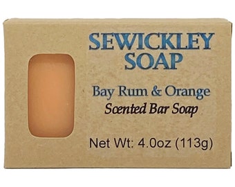 Bay Rum & Orange Scented Bar Soap