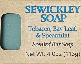 Tobacco, Bay Leaf, & Spearmint Scented Bar Soap