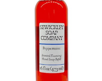 Peppermint Scented Foaming Hand Soap 16oz Refill