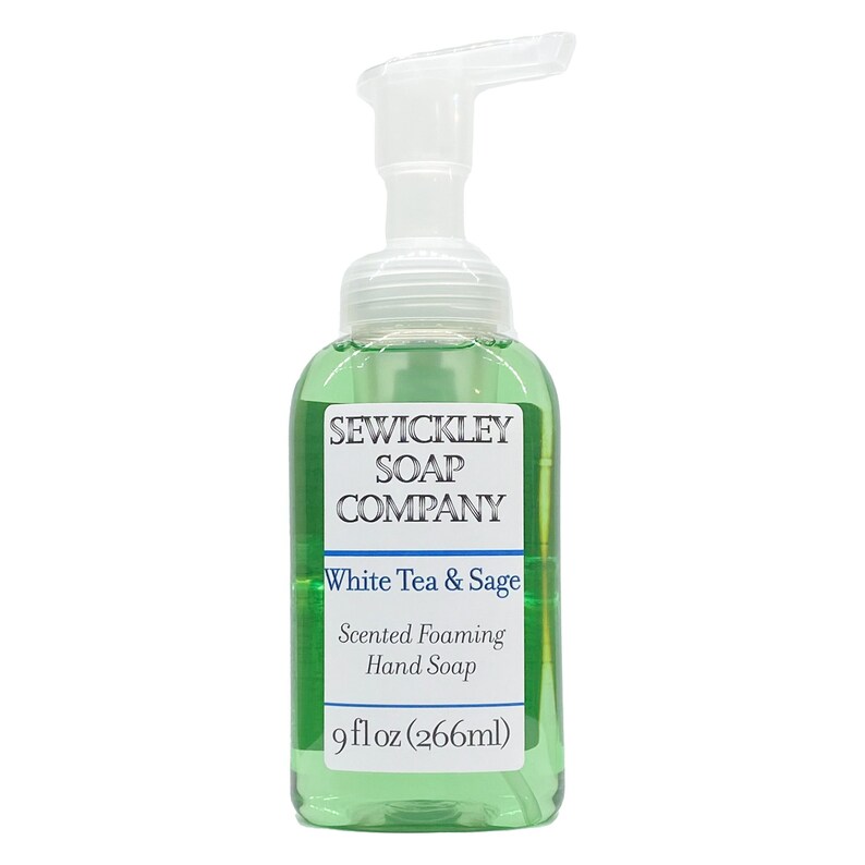 White Tea & Sage Scented Foaming Hand Soap Etsy