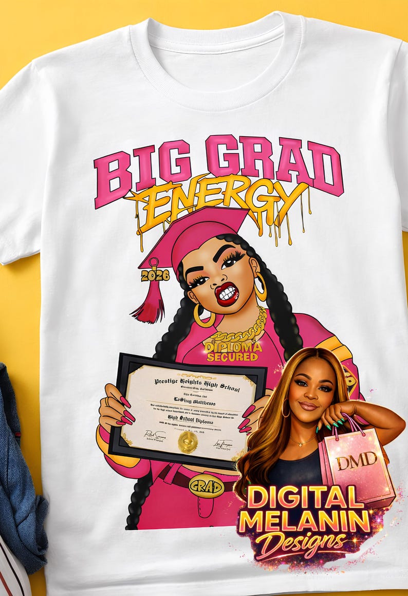 Custom Graduation Shirt | Big Grad Energy, Class of 2026 Personalized ...