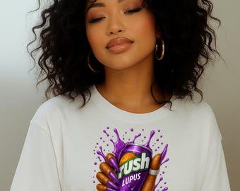 Crush Lupus T-Shirt, Lupus Awareness Shirt, Purple Ribbon Tee, Bold Statement Graphic Tee, Empowerment Shirt for Women