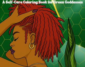 Plant Bae Coloring Book, Afrocentric Adult Coloring Pages, Self-Care, Houseplants & Black Girl Magic Printable Art, Coloring Pages, Plants