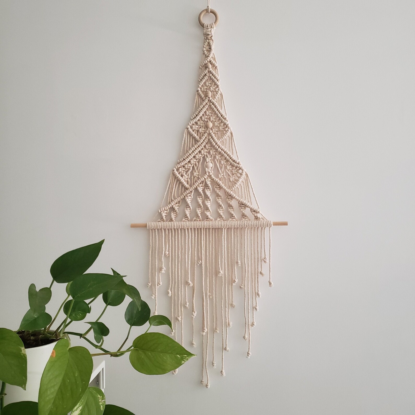 Christmas Tree Macrame Wall Hanging the Macrame Deco Etsy