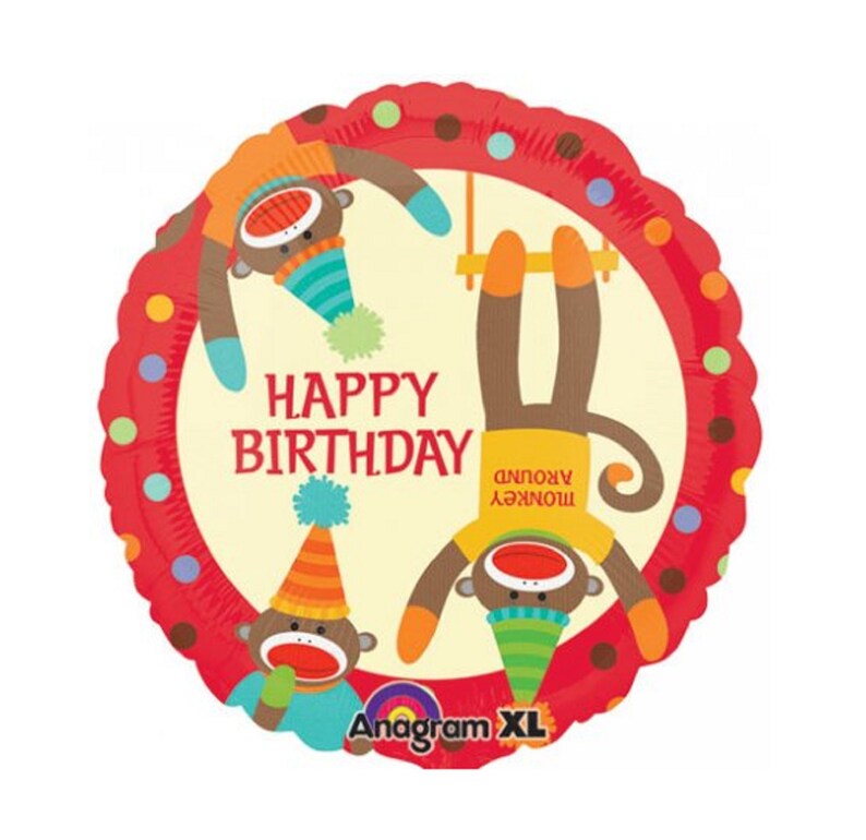 happy birthday sock monkey