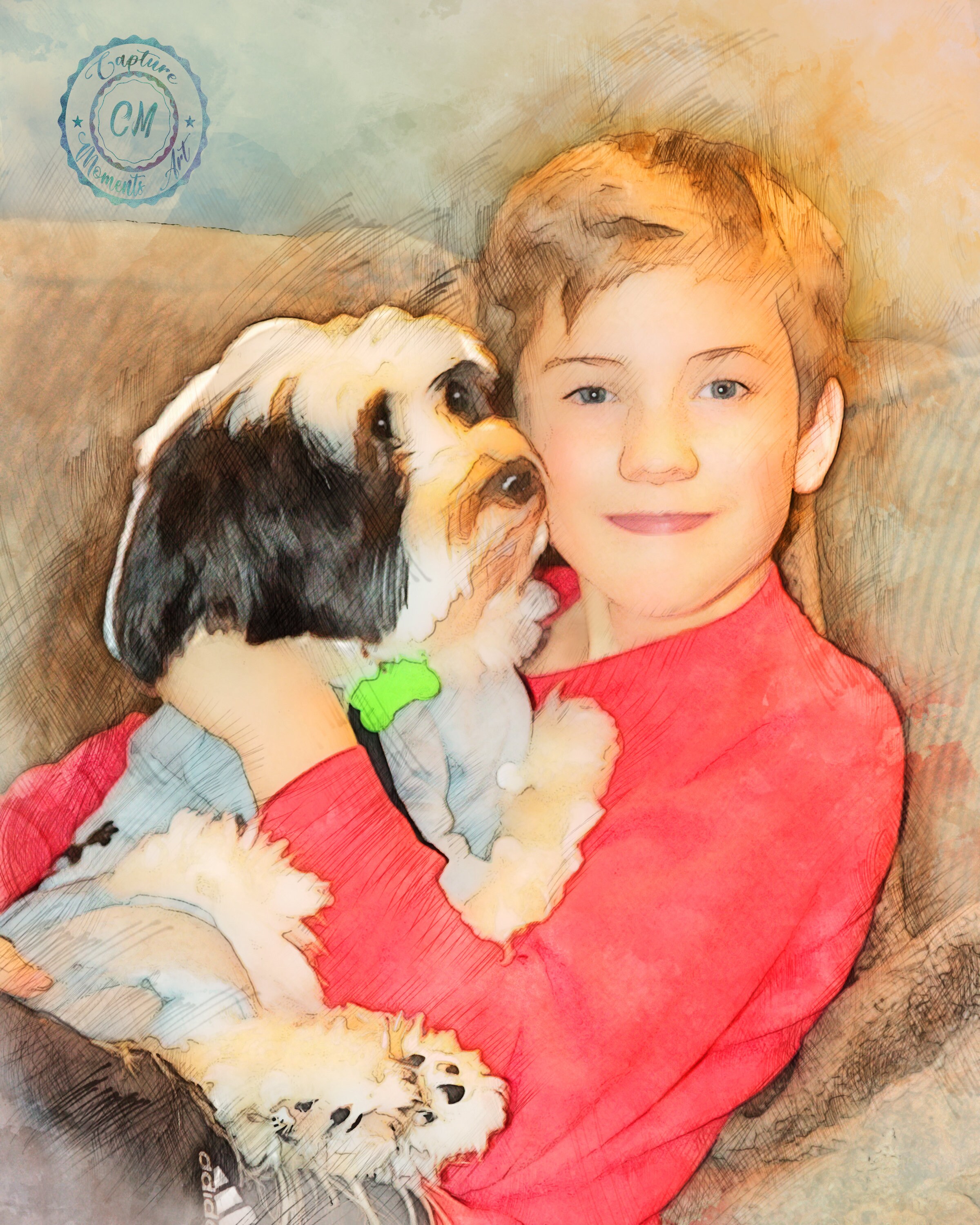 Custom Pet Portraits Custom Dog Portrait Dog Portrait Pet Etsy