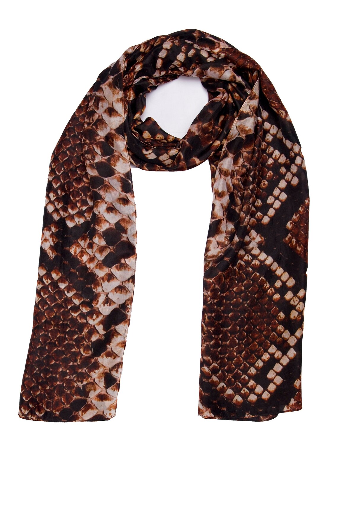 Limited Edition Pure Silk Snake Printed Scarf Flat 50 Off Etsy