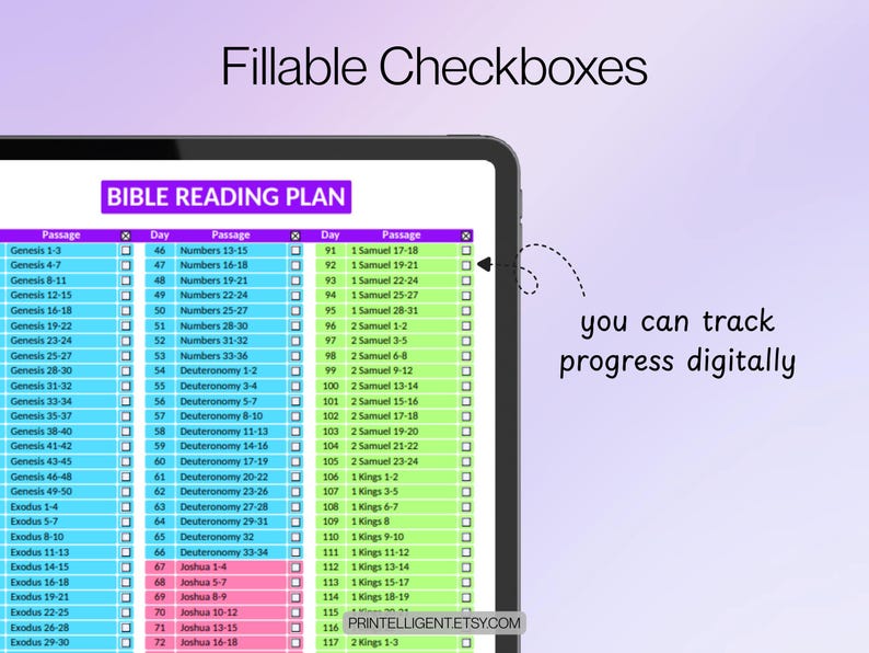 One Year Bible Reading Plan | Printable & Digital Scripture Tracker ...
