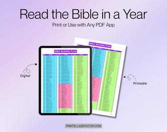 Ein Jahr Bibelleseplan | Druckbare & digitale Schriftenliste (PDF)