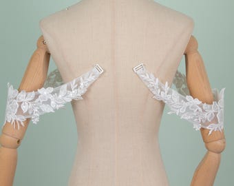 Detachable Lace Bridal Straps: Custom Wedding Dress Sleeves