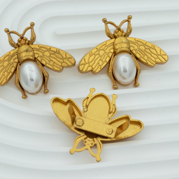 10 pcs gold bee buckle for shoe bag strap